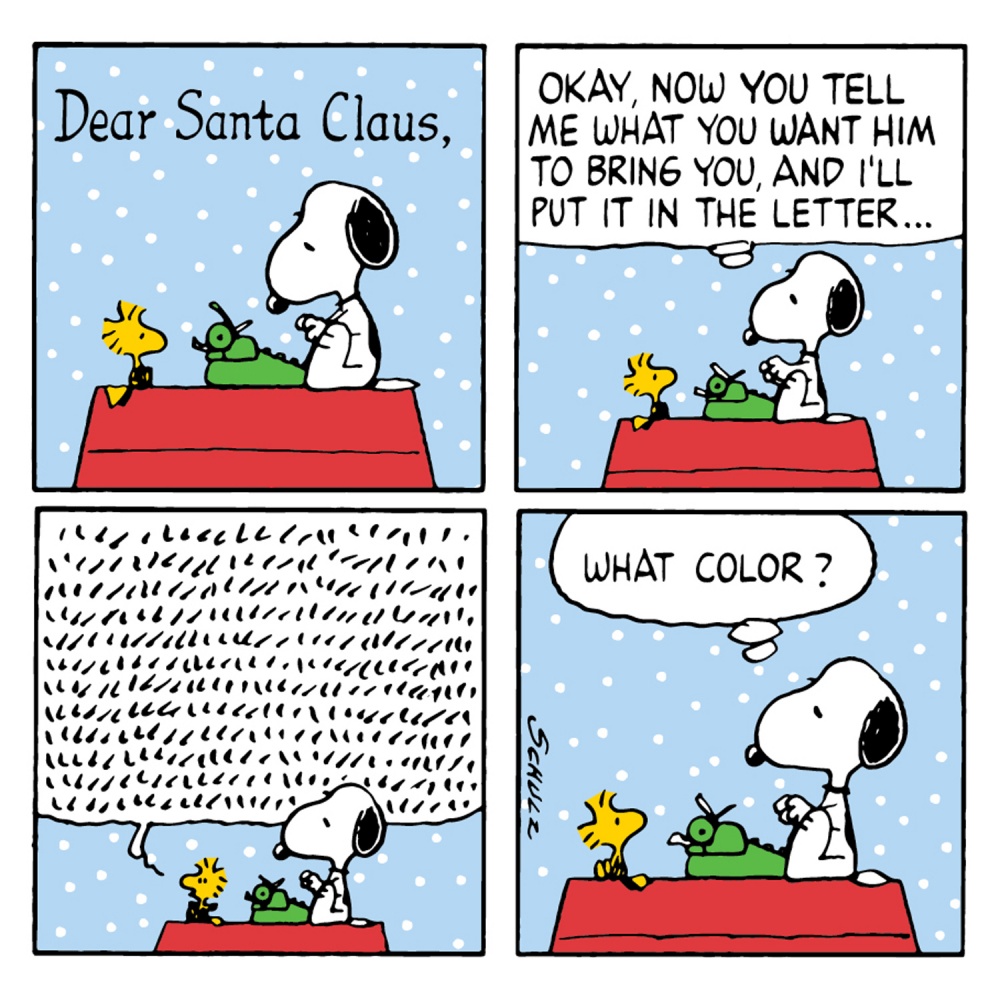 Snoopy Christmas Card - Dear Santa Claus